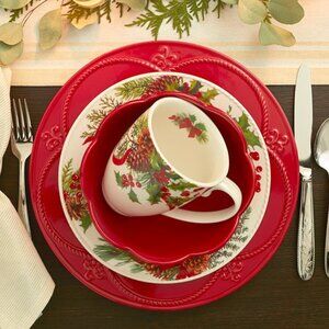 Marbella Winter Berry Coffee Mugs (set of 4) 3497 (Brand New